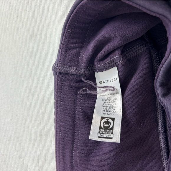 Athleta Womens Plum Purple Primaloft Alpine Valley Leggings size XS Fleece Lined - Picture 15 of 15